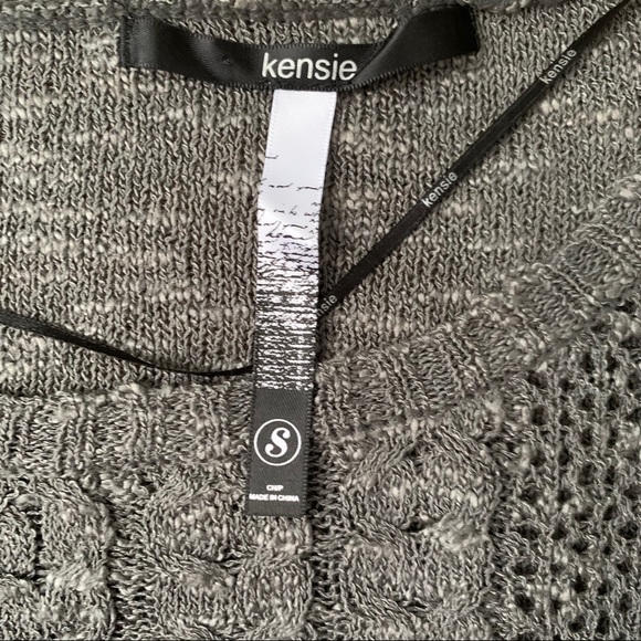 KENSIE | Gray Open Weave Sweater - Picture 6 of 9